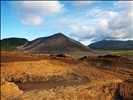 Yasur from across the ash plain